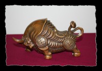 Mosadzný Tibetský býk / Tibetan brass bull